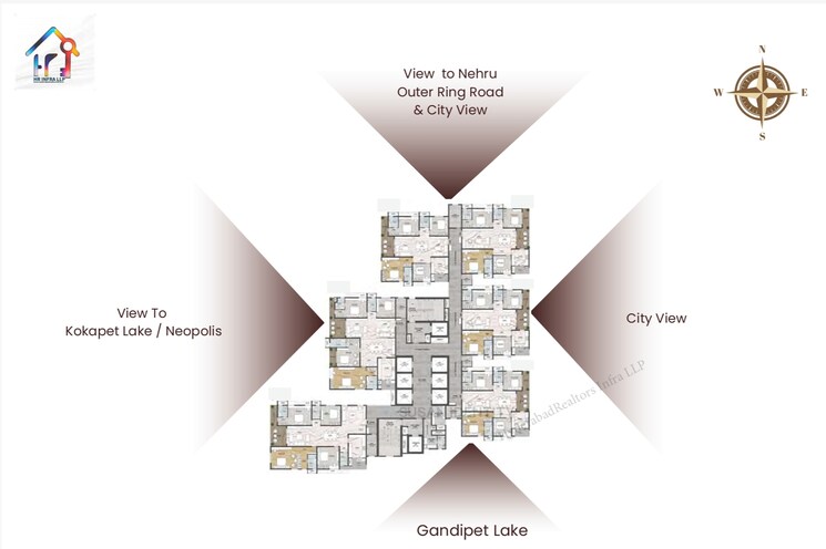 undefined, kokapet 4 Bedroom 3379 Sq.Ft. Apartment In Kokapet Hyderabad 8500916