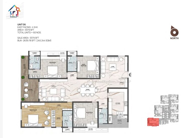 undefined, kokapet 4 Bedroom 3379 Sq.Ft. Apartment In Kokapet Hyderabad 8500916