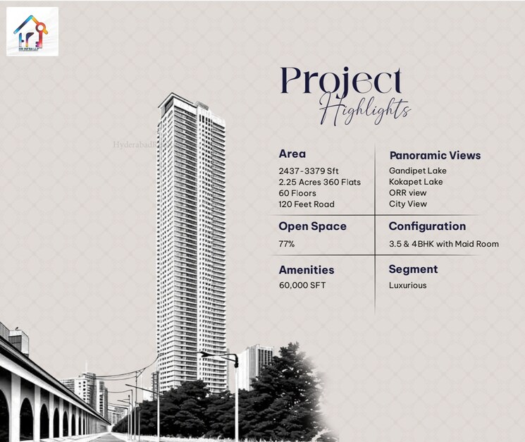 Exterior View, kokapet 4 Bedroom 3379 Sq.Ft. Apartment In Kokapet Hyderabad 8500916