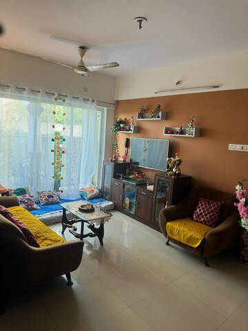Living Room in 1 BHK Apartment at Raunak Bliss, Ghodbunder Road – for Rent