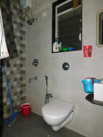 Bathroom in 1 BHK Apartment at Raunak Bliss, Ghodbunder Road – for Rent