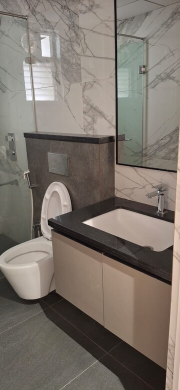 Attached Bathroom in 4 BHK Apartment at Trendset GMR, Banjara Hills – for Rent