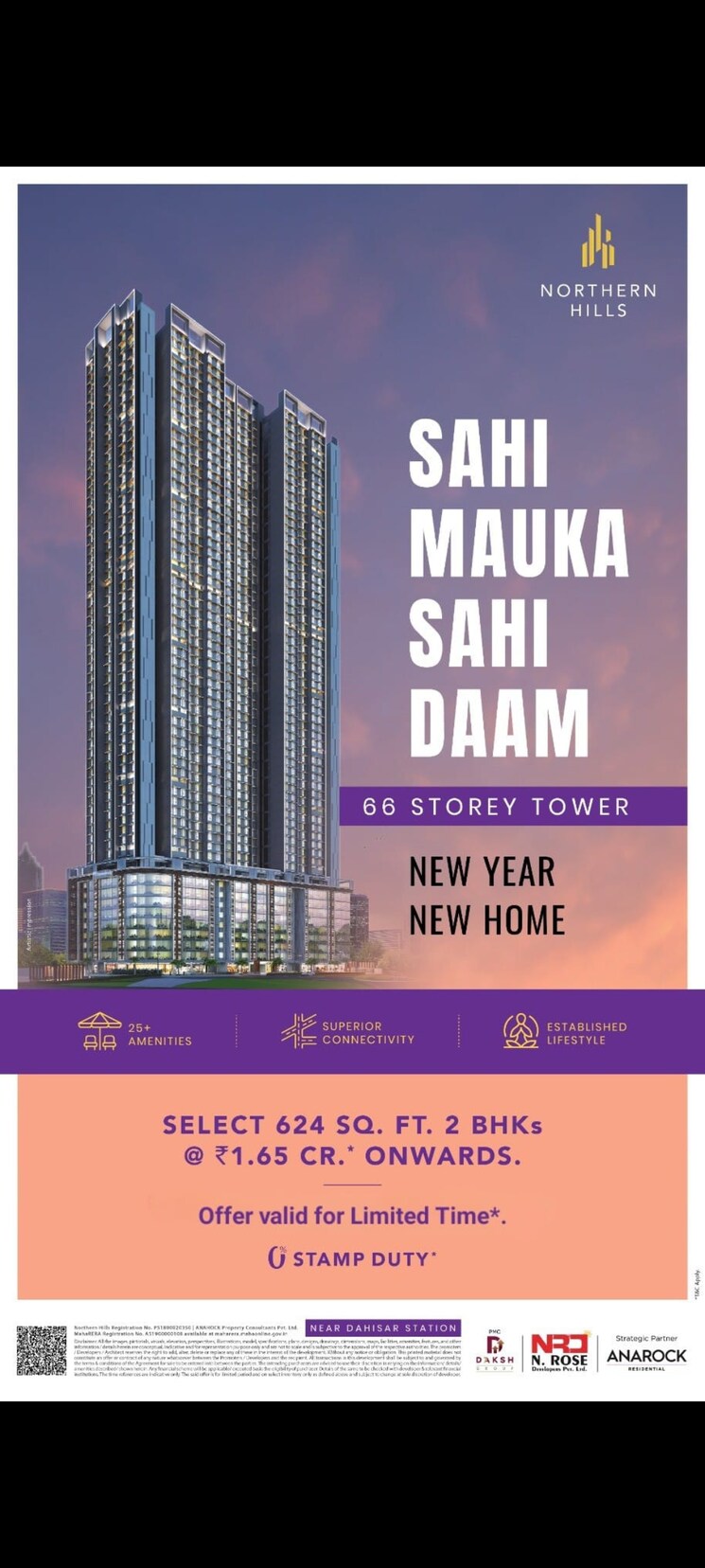 Exterior View, n-rose-northern-hills 2 Bedroom 624 Sq.Ft. Apartment In Dahisar East Mumbai 8503181