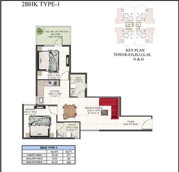  2 BHK Apartment at Supertech The Valley, Sector 78 – for Sale