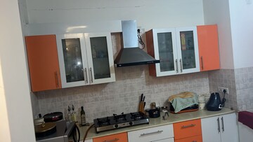 Kitchen in 3 BHK Apartment at Golden Sand Apartments, Dhakoli Village – for Sale