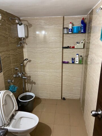 Bathroom in 3 BHK Apartment at Leena  Bhairav Residency, Mira Road – for Rent