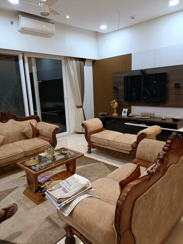 Living Room in 4 BHK Apartment at Pride Purple The Spires, Aundh – for Rent