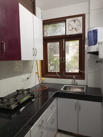 Kitchen in 1 BHK Builder Floor at Saket – for Rent