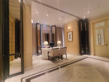 Living Room in 4 BHK Apartment at Bhartiya Leela Residences, Thanisandra Main Road – for Rent