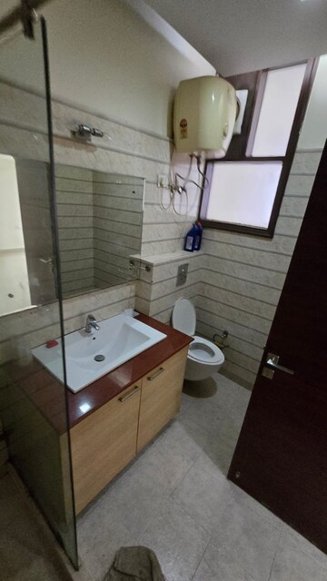 Attached Bathroom in 3 BHK Builder Floor at Gulmohar Park – for Rent