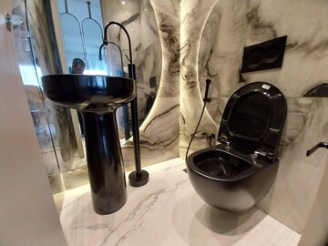 Attached Bathroom in 3 BHK Apartment at Lodha The World Towers World One Tier 2, Worli – for Rent