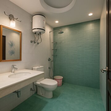 Bathroom in 5 BHK Apartment at Vasant Kunj – for Sale
