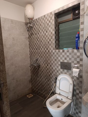 Bathroom in 2 BHK Builder Floor at Palacia Kingston, Ghodbunder Road – for Rent