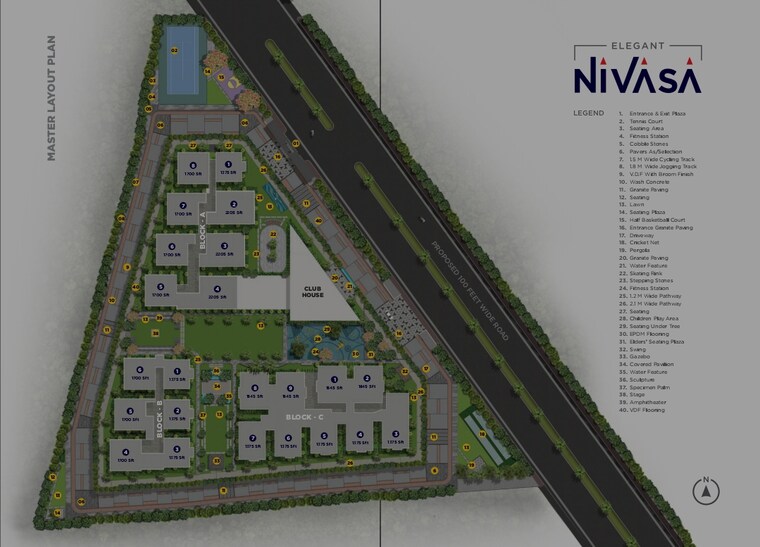 undefined, elegant-nivasa 3 Bedroom 1700 Sq.Ft. Apartment In Kollur Hyderabad 8506846