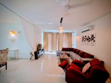 Living Room in 4 BHK Apartment at Millenium Bajrang Society, Sector 43 – for Rent