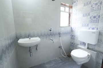 Bathroom in 1 BHK Apartment at Vedant Sumeet Elite, Balkum Pada – for Sale