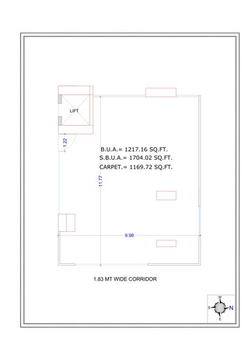 Floor Plan in  Office Space at Sankalp The Index, Jagatpura – for Rent