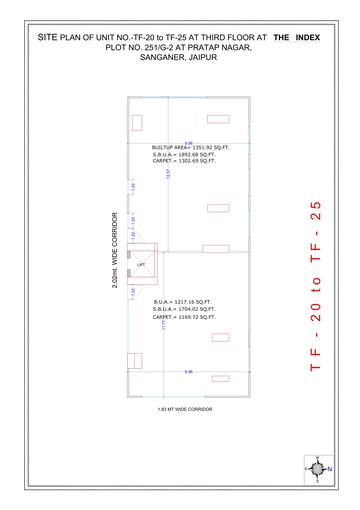 Floor Plan in  Office Space at Sankalp The Index, Jagatpura – for Rent