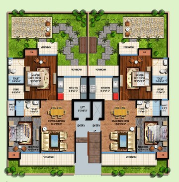 2 BHK Apartment – Exterior View View at Amrapali Centurian Park, Tech Zone 4 Greater Noida - for Rent
