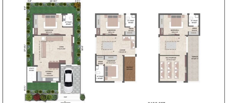 Exterior View, rudraram 3 Bedroom 2400 Sq.Ft. Villa In Rudraram Hyderabad 8509386