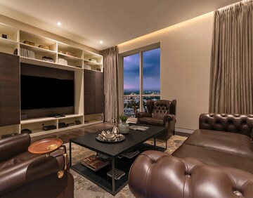 Living Room in 6 BHK Apartment at Panchshil Trump Towers, Kalyani Nagar – for Sale