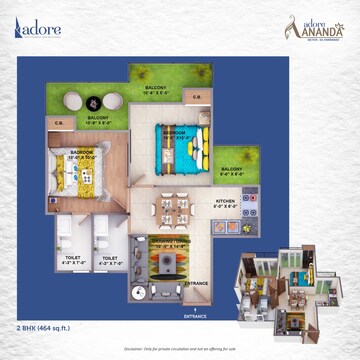  2 BHK Apartment at Adore Ananda, Sector 64 – for Sale