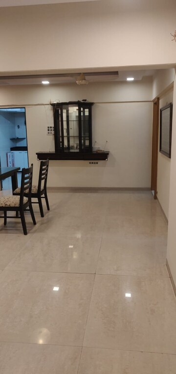 Living Room in 3 BHK Apartment at Sea Breeze Tower, Nerul – for Rent