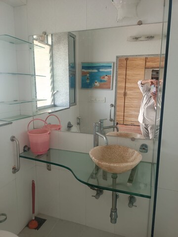 Bathroom in 2 BHK Apartment at Silver Cascade, Bandra West – for Rent