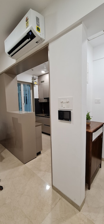 Living Room in 2 BHK Apartment at Aurum Q Residences, Ghansoli – for Rent