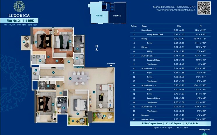 undefined, malad west 4 Bedroom 1630 Sq.Ft. Apartment In Malad West Mumbai 8509270