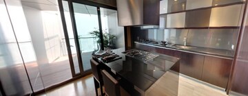 Kitchen in 3 BHK Apartment at Lodha World Crest, Worli – for Rent