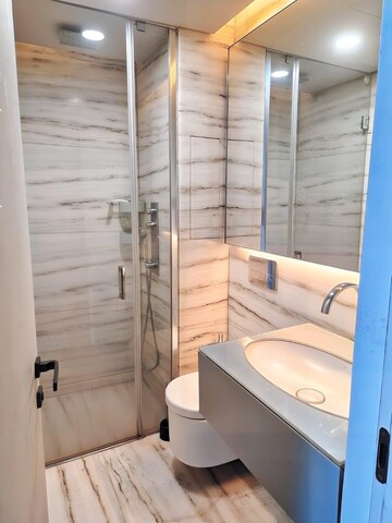 Attached Bathroom in 3 BHK Apartment at Lodha World Crest, Worli – for Rent