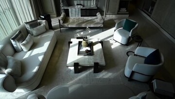 Living Room in 4 BHK Apartment at Rustomjee Crown, Prabhadevi – for Rent