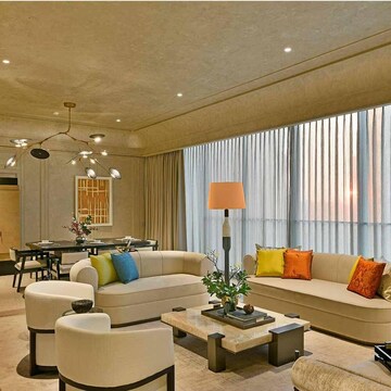 Living Room in 4 BHK Apartment at Rustomjee Crown, Prabhadevi – for Rent