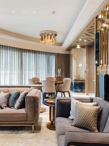 Living Room in 5 BHK Apartment at Lodha The World Towers World One Tier 2, Worli – for Rent