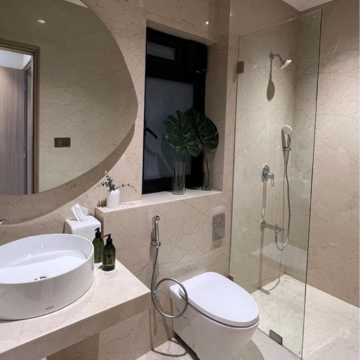 Attached Bathroom in 3 BHK Apartment at Kalpataru Vienta, Ashok Nagar – for Rent