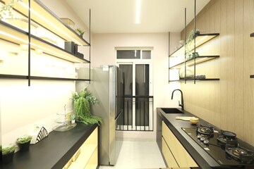 Kitchen in 2 BHK Apartment at Dosti West County, Balkum Pada – for Sale