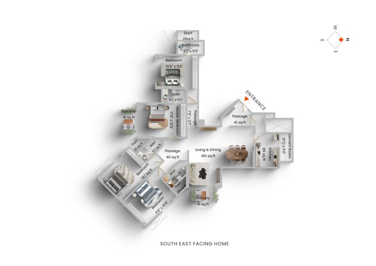 undefined, hiranandani-gardens-solitaire 4 Bedroom 2300 Sq.Ft. Apartment In Powai Mumbai 8512957