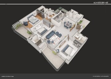 Floor Plan in 3 BHK Apartment at Tech Zone 4 Greater Noida – for Sale