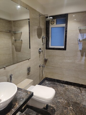 Bathroom in 3 BHK Apartment at Rishabraj Blue Lotus, Khar West – for Rent