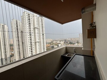 Balcony in 3 BHK Apartment at Poulomi Avante, Kokapet – for Rent