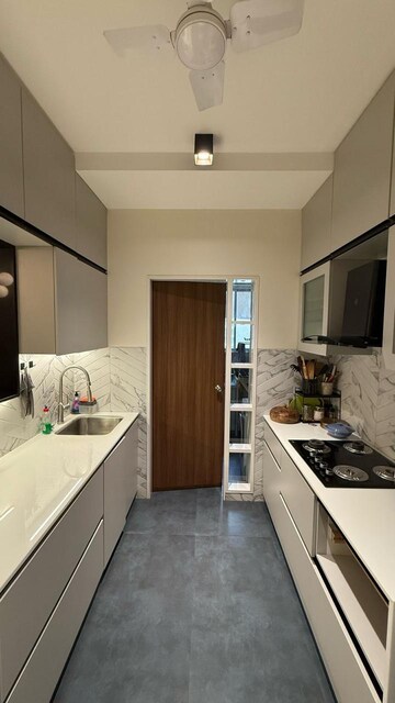 Kitchen in 2 BHK Apartment at L&T Crescent Bay T2, Parel – for Rent