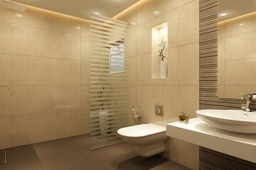 Bathroom in 3 BHK Apartment at Gurukrupa Marina Enclave, Malad West – for Sale