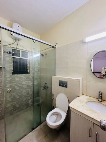 Bathroom in 3 BHK Apartment at Manjri Greens Phase 2, Hadapsar – for Rent