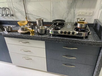 Kitchen in 1.5 BHK Apartment at Loyalka Apartment, Malabar Hill – for Rent