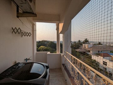 Balcony in 3 BHK Apartment at Jubilee Hills – for Rent
