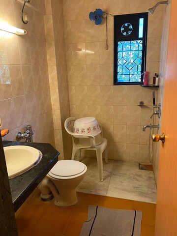 Bathroom in 3 BHK Apartment at Erandavane CHS, Erandwane – for Rent