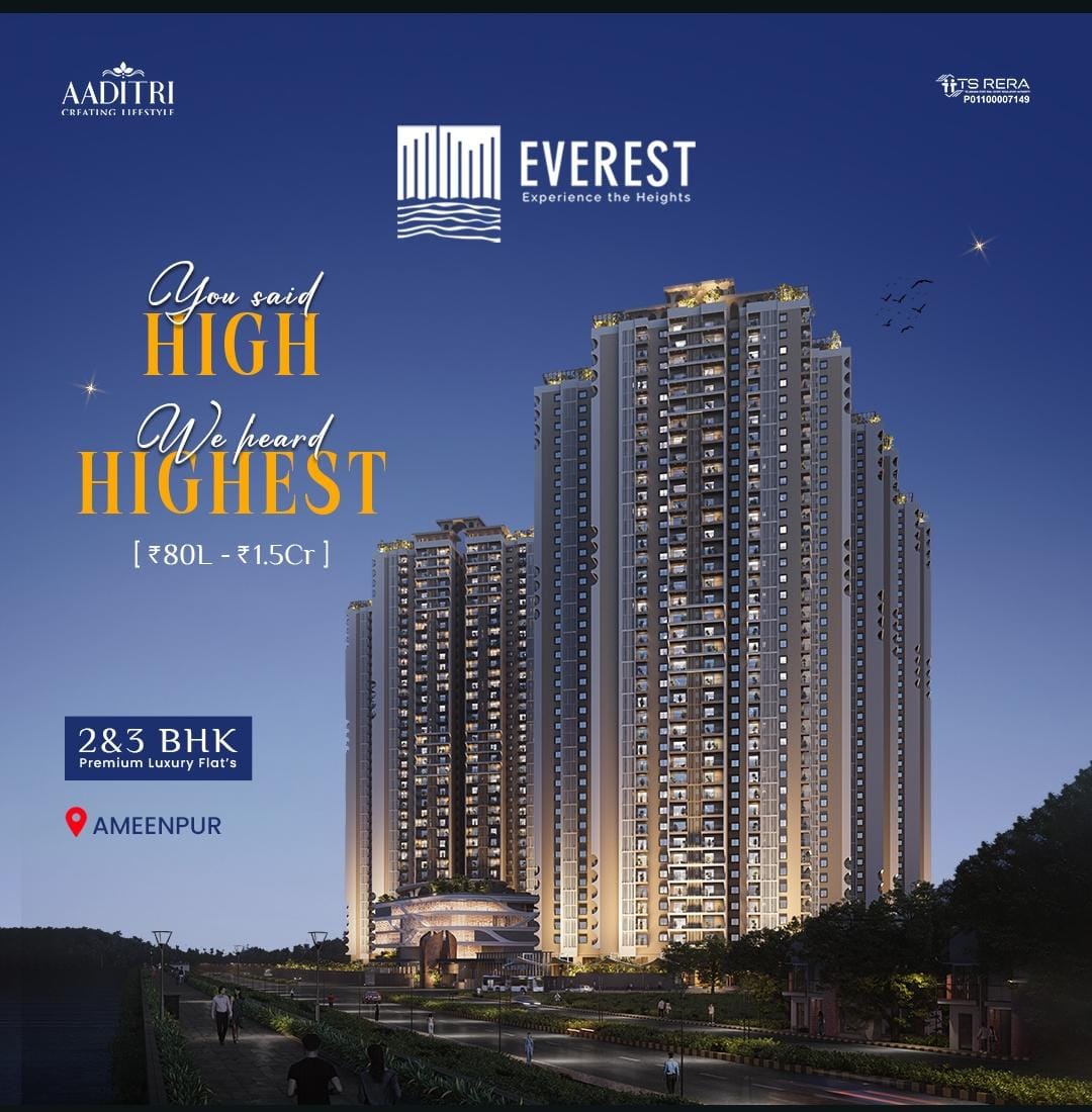 2 BHK + Servant Room 1335 Sq.Ft. Apartment in Aaditri Everest