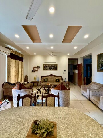 Living Room in 3 BHK Apartment at Sushma Crescent, Dhakoli Village – for Sale