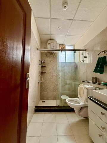 Attached Bathroom in 3 BHK Apartment at Sushma Crescent, Dhakoli Village – for Sale